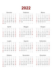 italian calendar