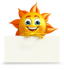 Sun Character With sign board