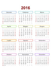 italian calendar
