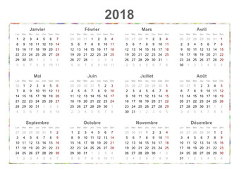 2018 french calendar