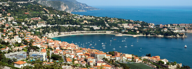 City of Nice - Aerial view of Villefranche-sur-Mer