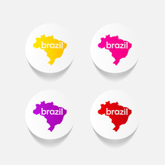 realistic design element: brazil