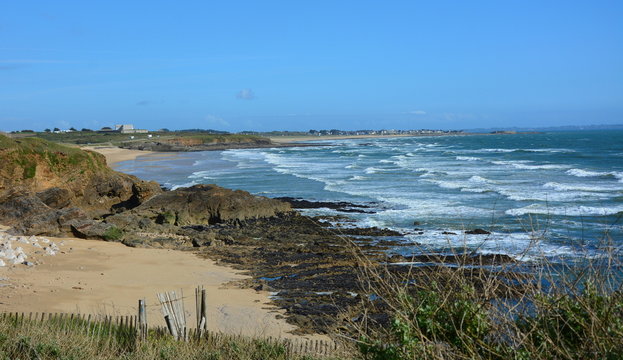 Guidel, plage fort bloqu&eacute;, bretagne