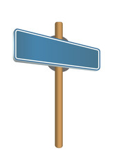 Street sign blue