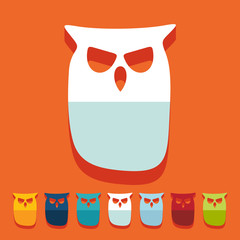 Flat design: owl