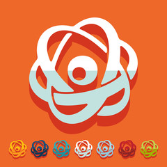 Flat design: atom