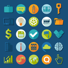 Set of flat icons