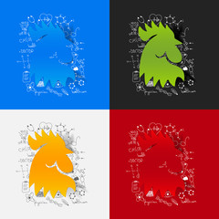 Drawing medical formulas: cock