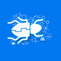 Drawing medical formulas: beetle