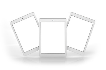 White Tablets on white background