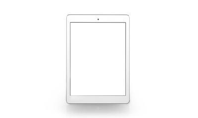 Tablet on white background