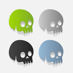 realistic design element: skull