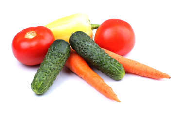 Vegetables isolated on white