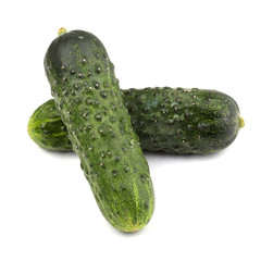 Cucumbers isolated on white