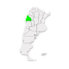 Map of San Juan. Argentina.