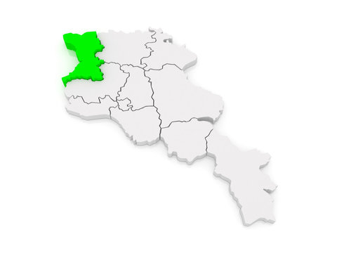Map of Chirac. Armenia.