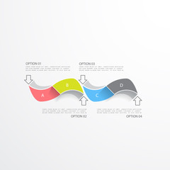 Modern infographic template, minimal design