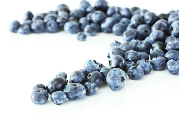 Blueberries isolated on white