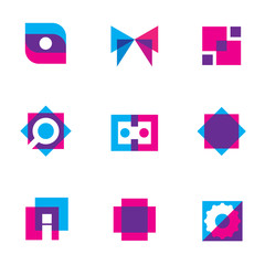 Computer technology blue search settings menu button logo icon