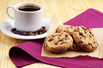 Coffee and chocolate cookies