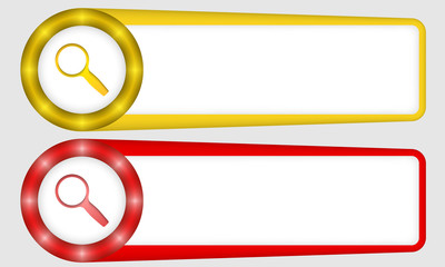 yellow and red frames for any text with magnifier