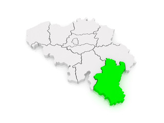 Map of Luxembourg. Belgium.