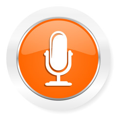 microphone orange computer icon