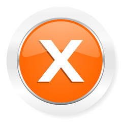 cancel orange computer icon