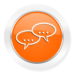 Naklejka premium forum orange computer icon