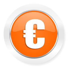 euro orange computer icon