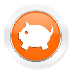 piggy bank orange computer icon