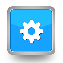 BOUTONS CARRES COLLECTION BLEUE