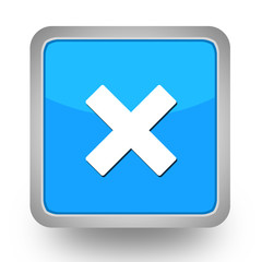 BOUTONS CARRES COLLECTION BLEUE