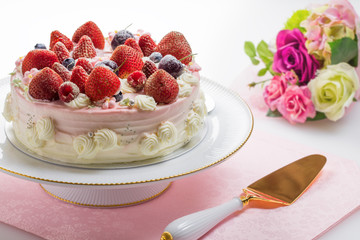 ケーキ　バラの花