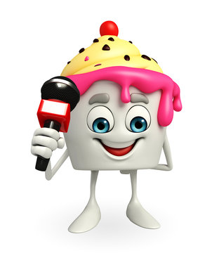 Ice Cream character with mike