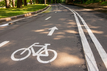 Obraz premium Dedicated track cycling in the city
