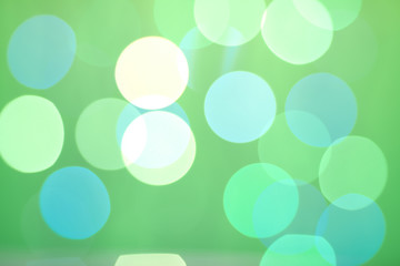 Abstract bokeh on green