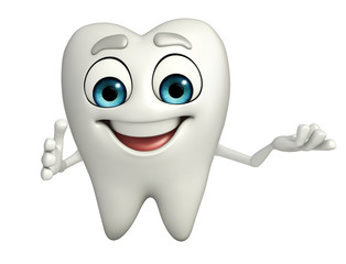 Teeth character with hello pose