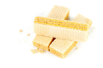 Wafers isolated on white background