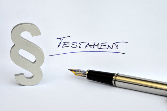 Testament, Erbrecht, Paragraph, Erbschaft, Tod, F&uuml;ller