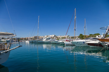 Obraz premium Antibes, France. Yachts in Port Vauban - 3