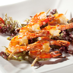 Skewered Shrimps