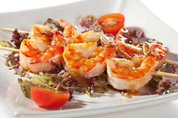 Skewered Shrimps