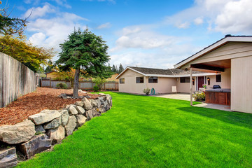 House exterior. Backyard view