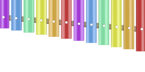 Xylophone isolated on white
