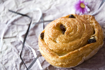 close up danish roll