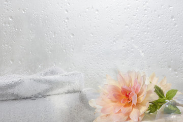 soap bubbles and flower