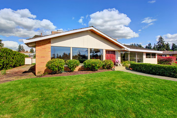 Big modern house with curb appeal