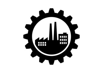 Industrial icon on white background
