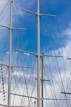 Modern Ship masts without sails